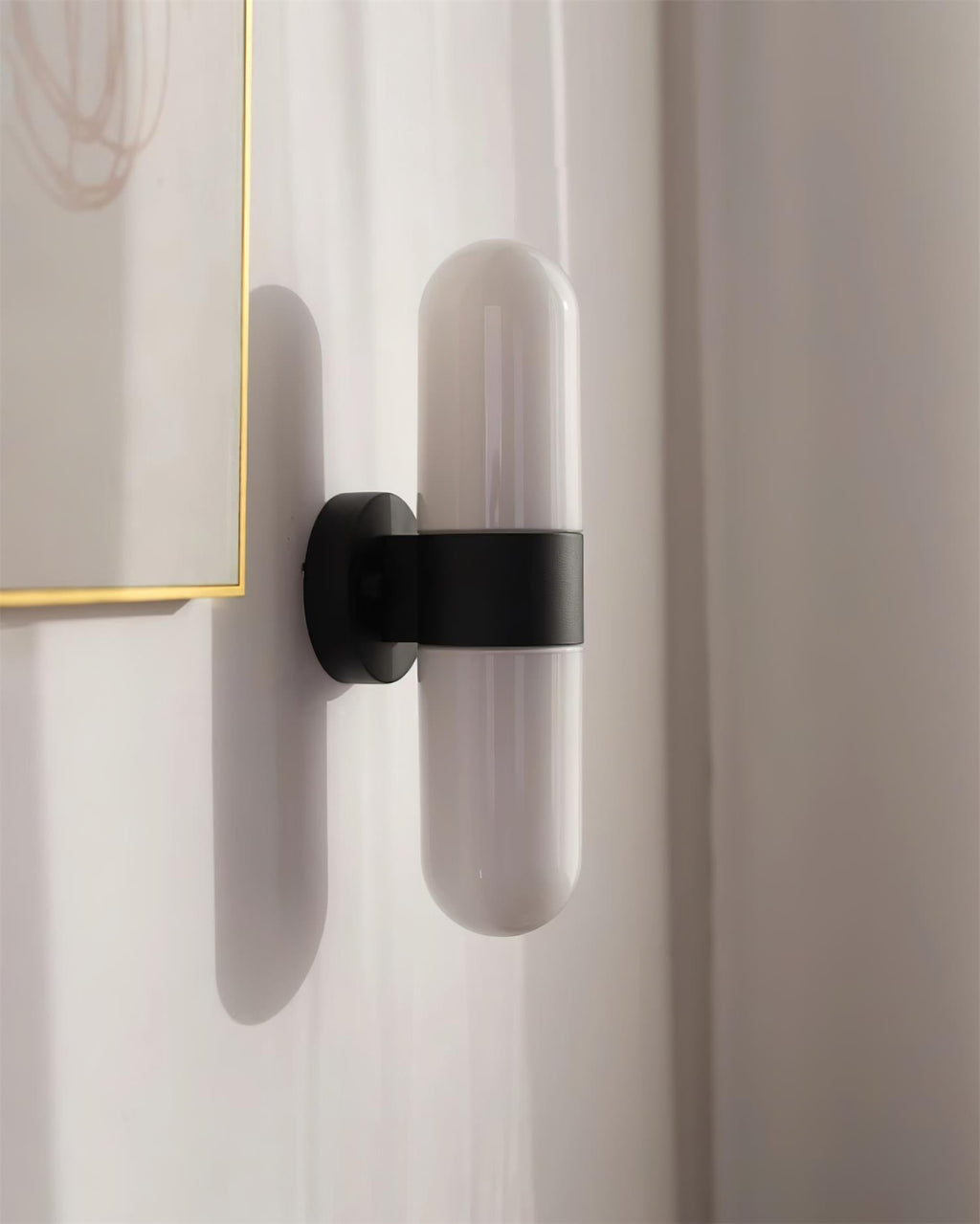 Frosted Glass Vanity Light — Wall Sconce | Maison Monashee — view 17