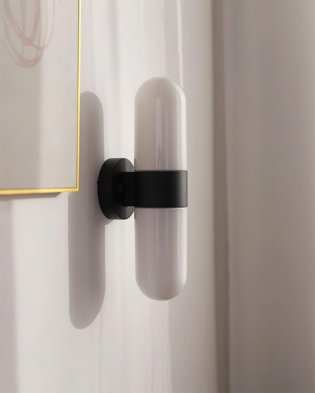 Frosted Glass Vanity Light — Wall Sconce | Maison Monashee — view 17