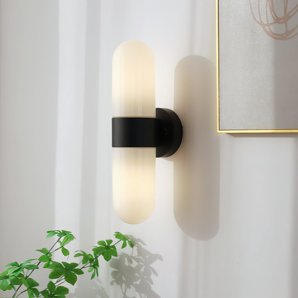 Frosted Glass Vanity Light — Wall Sconce | Maison Monashee — view 10