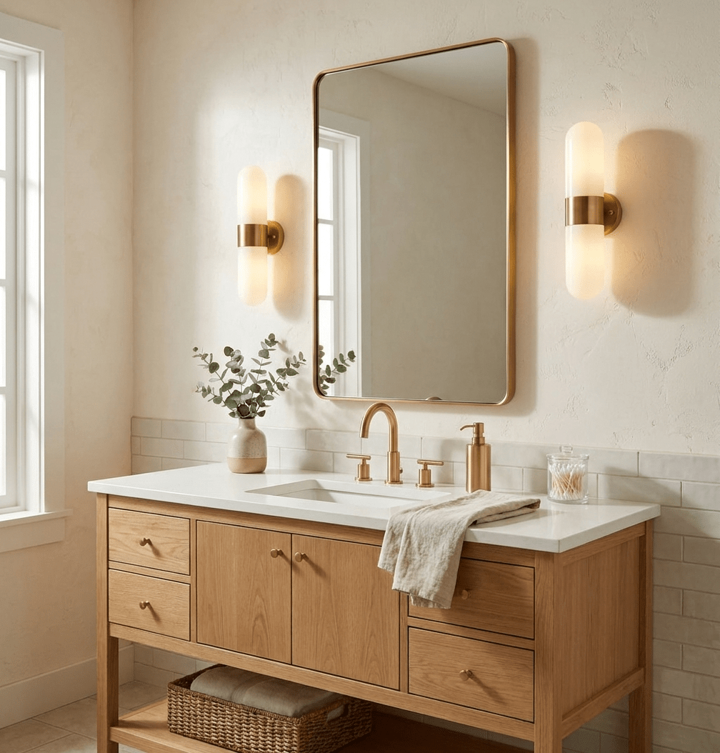 Frosted Glass Vanity Light — Wall Sconce | Maison Monashee — view 2