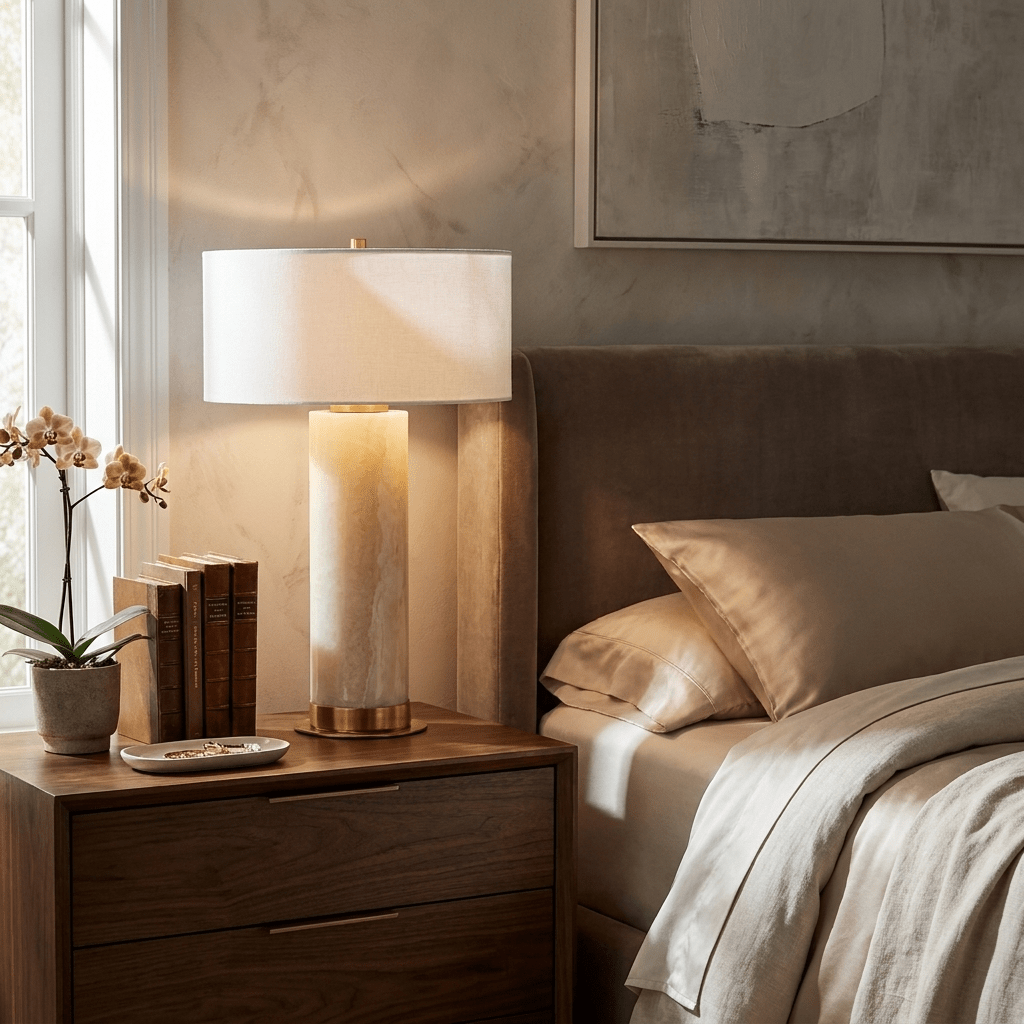 White Onyx Table Lamp — Table Lamp | Maison Monashee — view 2