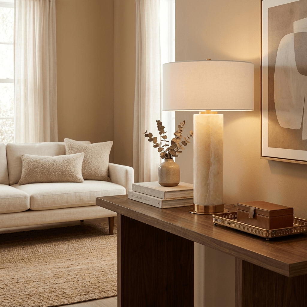 White Onyx Table Lamp — Table Lamp | Maison Monashee — view 6