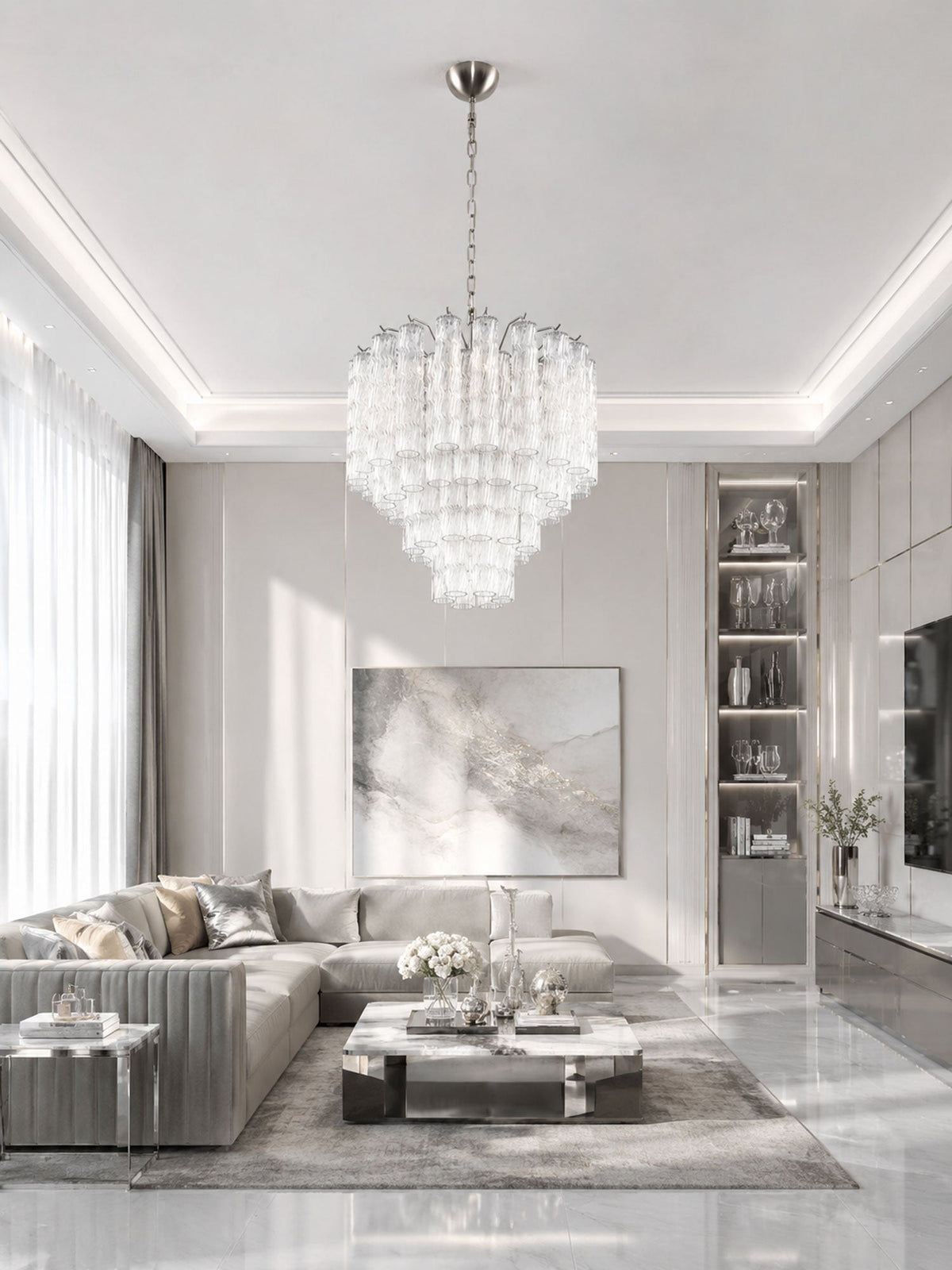 Entryway Crystal Chandelier — Chandelier | Maison Monashee — view 9
