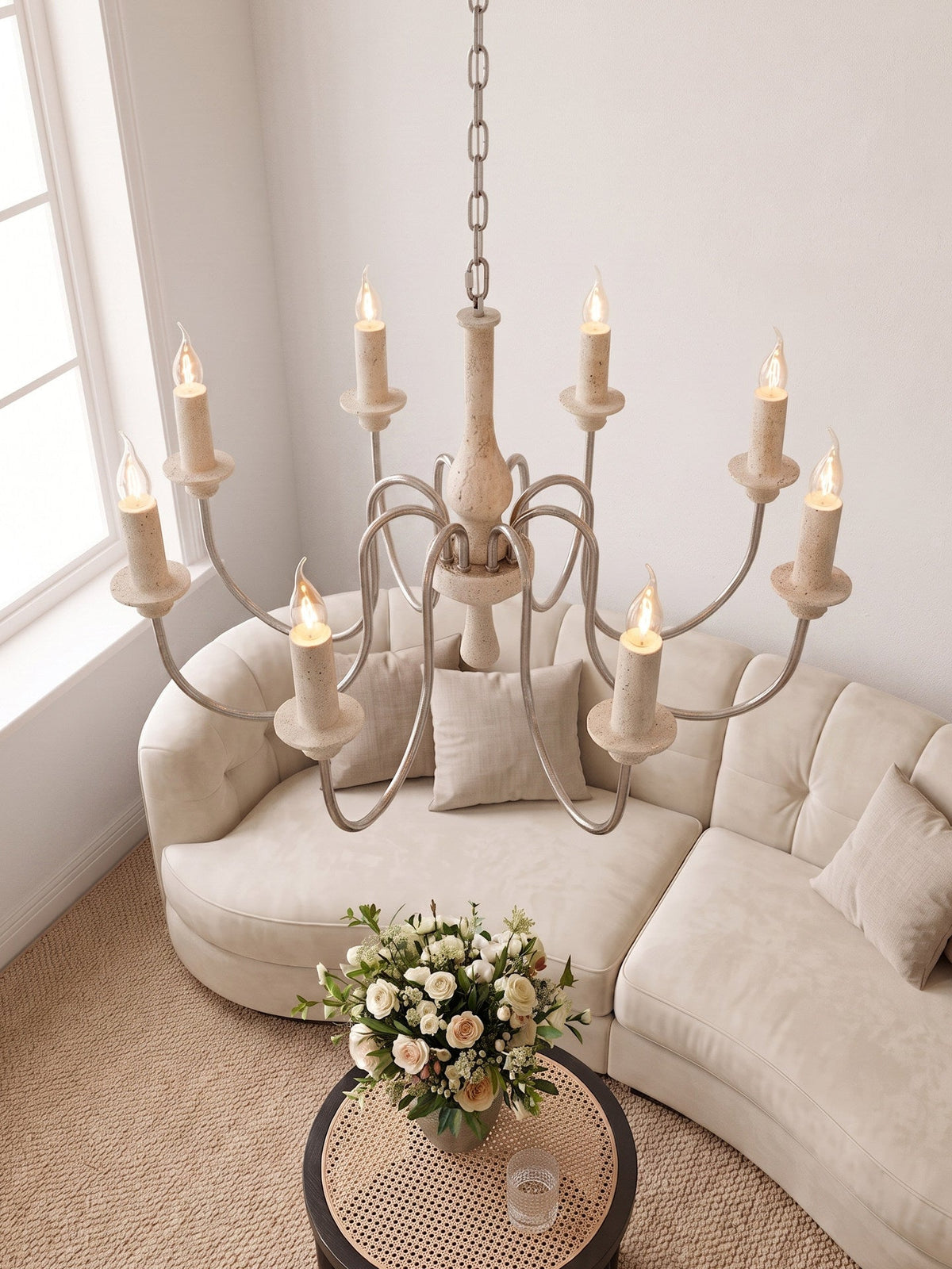 Silver Candle Chandelier — Chandelier | Maison Monashee — view 3