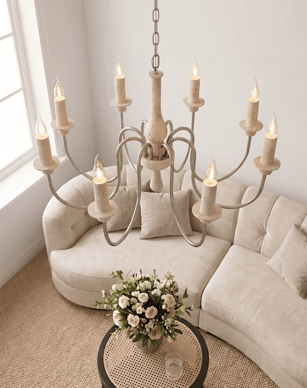 Silver Candle Chandelier — Chandelier | Maison Monashee — view 8