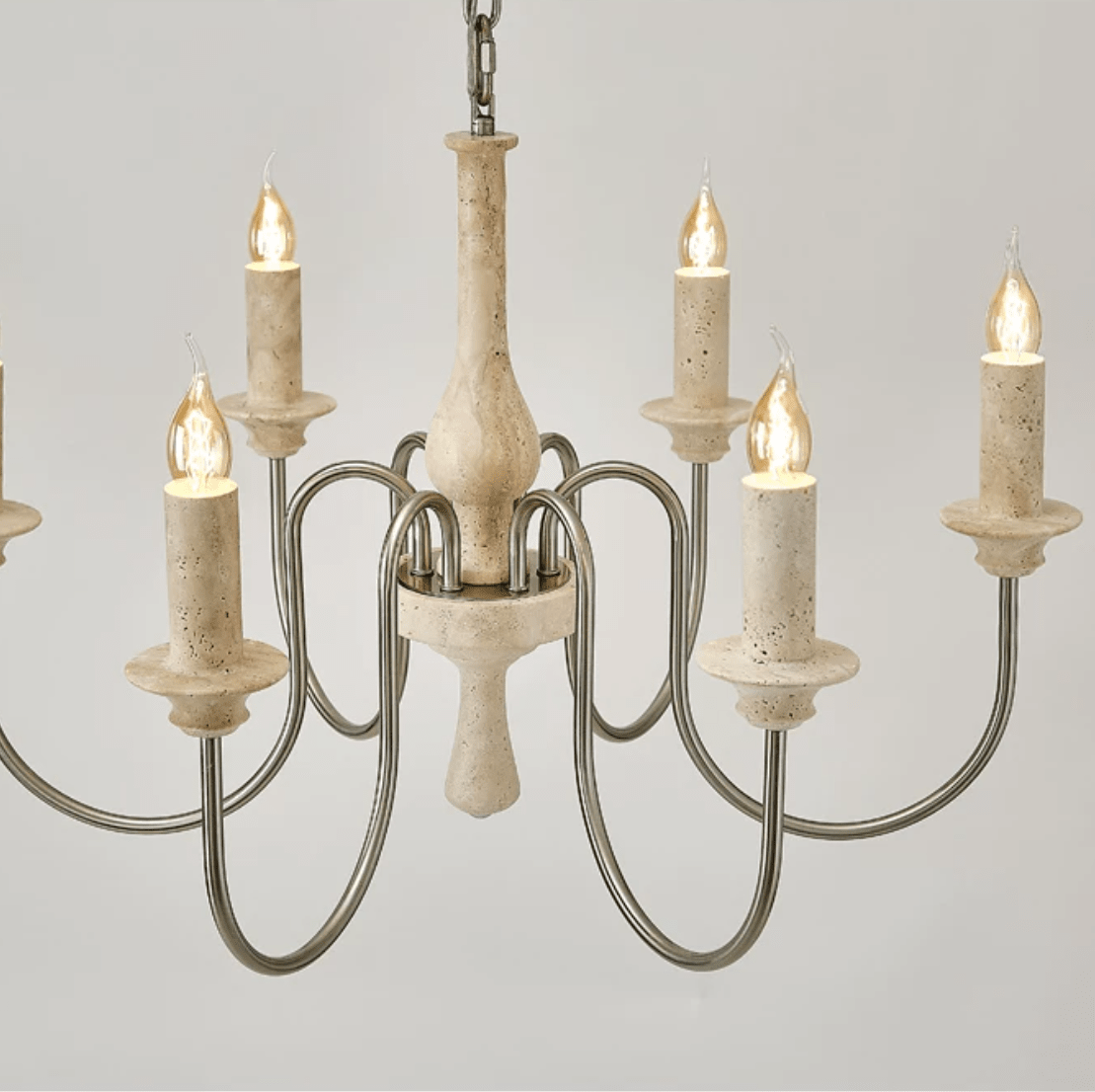 Silver Candle Chandelier — Chandelier | Maison Monashee — view 12