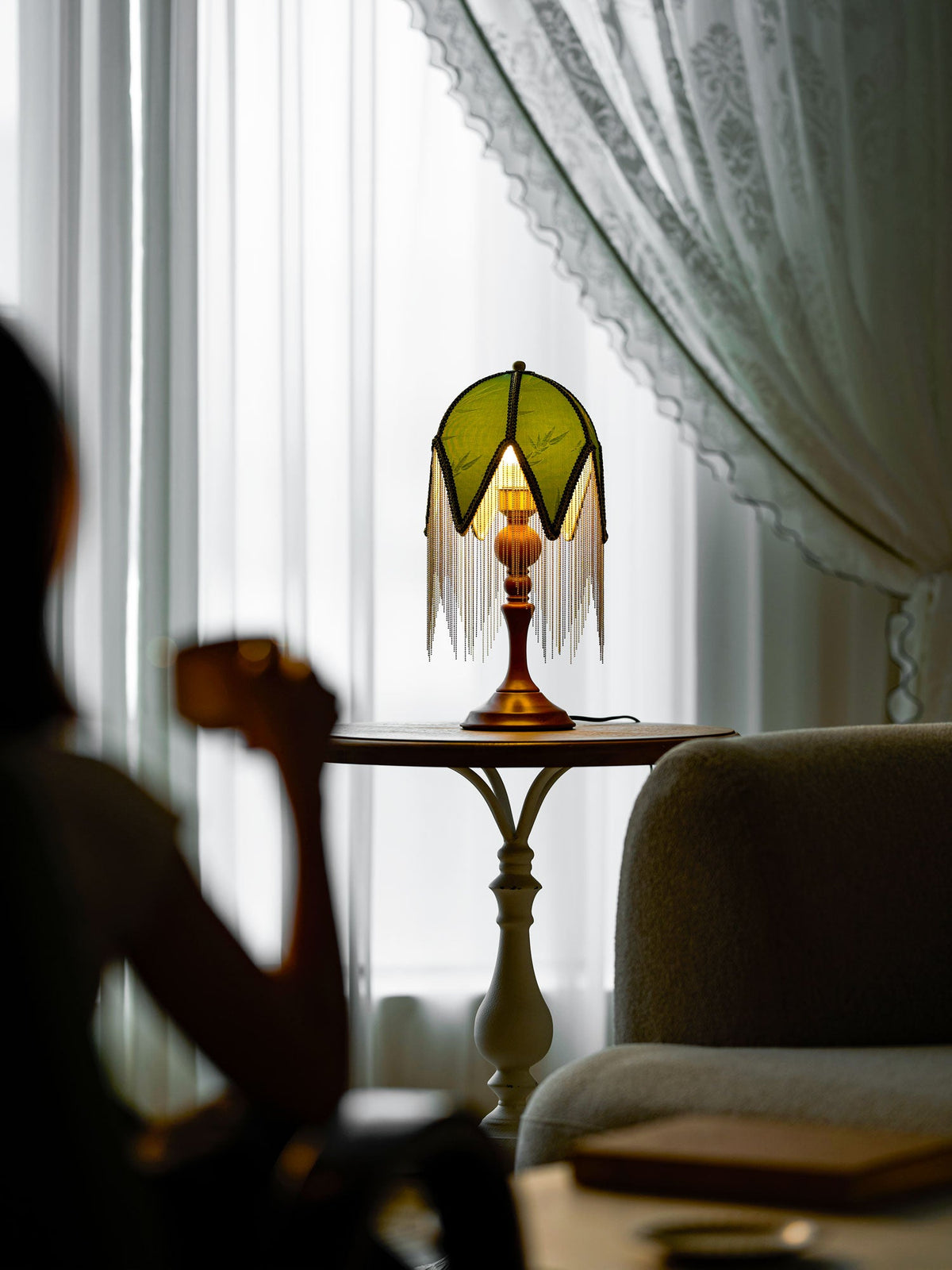 Beaded Fringe Table Lamp — Table Lamp | Maison Monashee — view 14