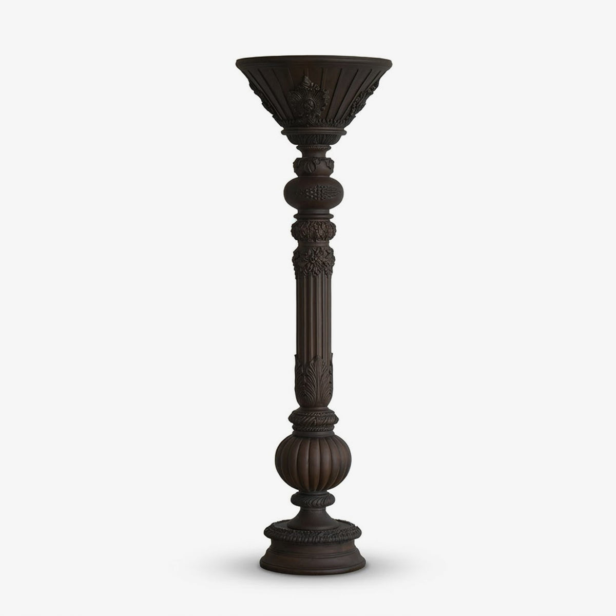 White Torchiere Floor Lamp — Floor Lamp | Maison Monashee — view 5