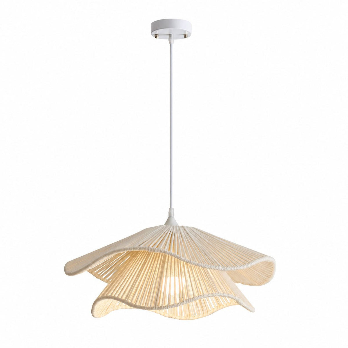 White Rope Pendant Light — Pendant Light | Maison Monashee — view 5