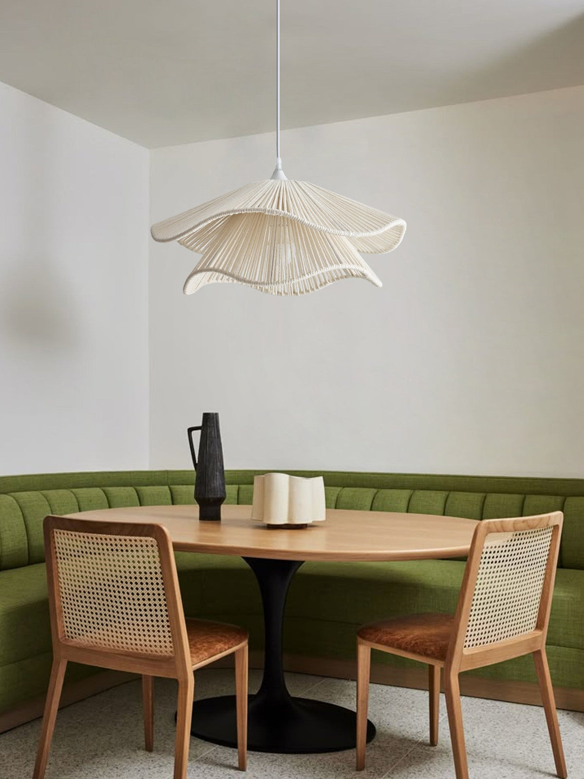 White Rope Pendant Light — Pendant Light | Maison Monashee — view 8