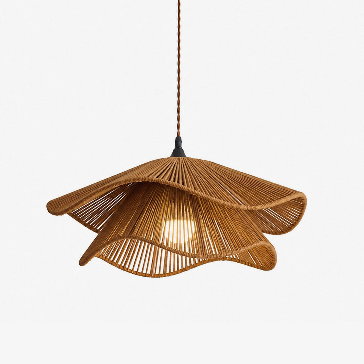 White Rope Pendant Light — Pendant Light | Maison Monashee