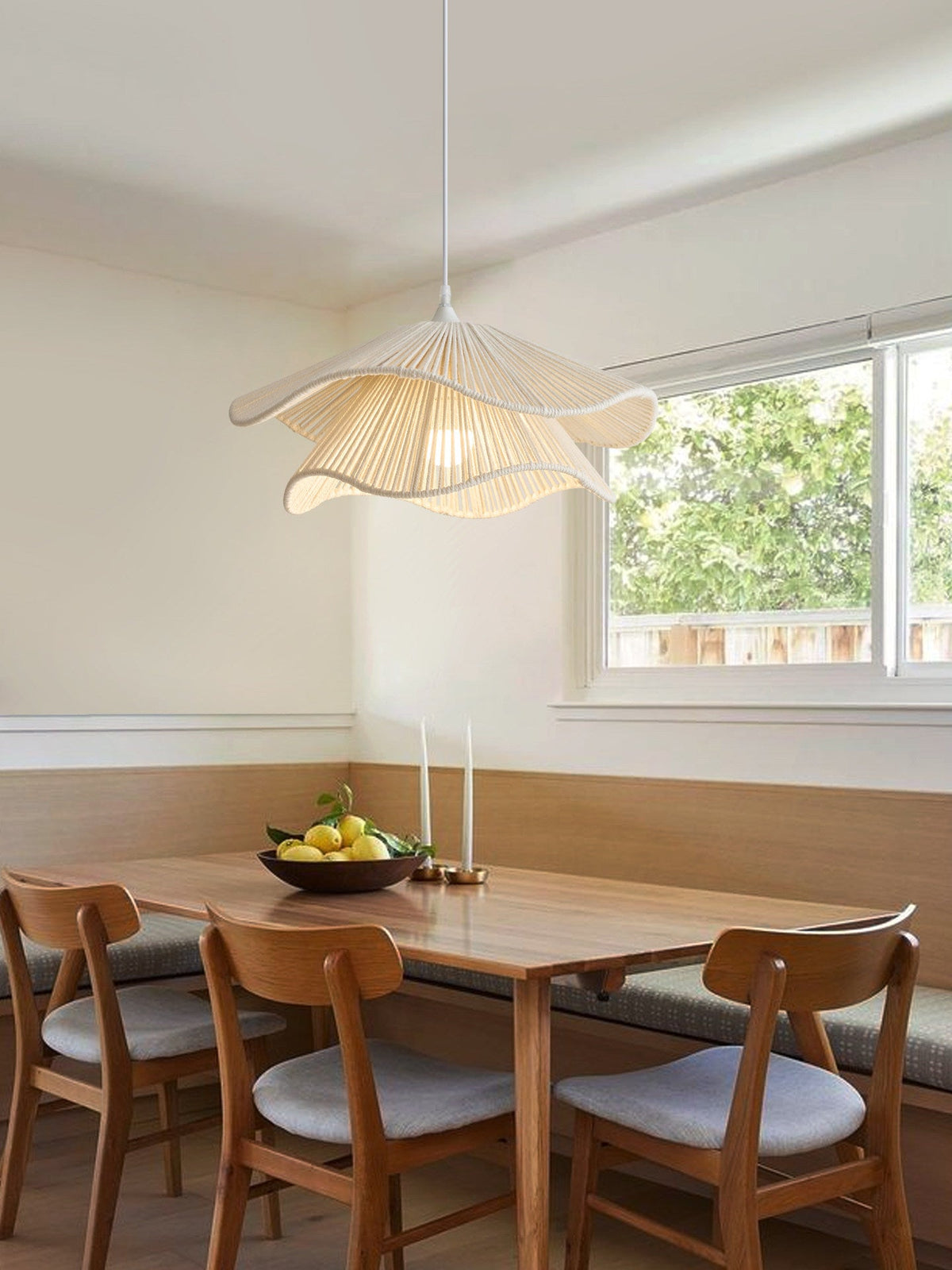 White Rope Pendant Light — Pendant Light | Maison Monashee — view 10