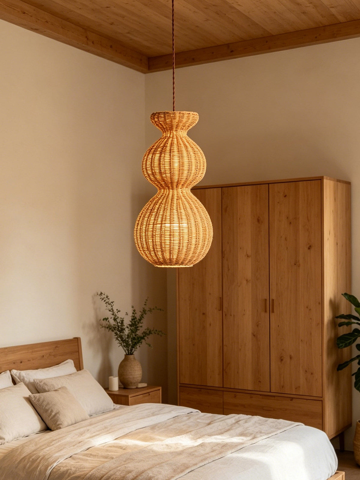 Rattan Pendant Light Dining Room — Pendant Light | Maison Monashee — view 4
