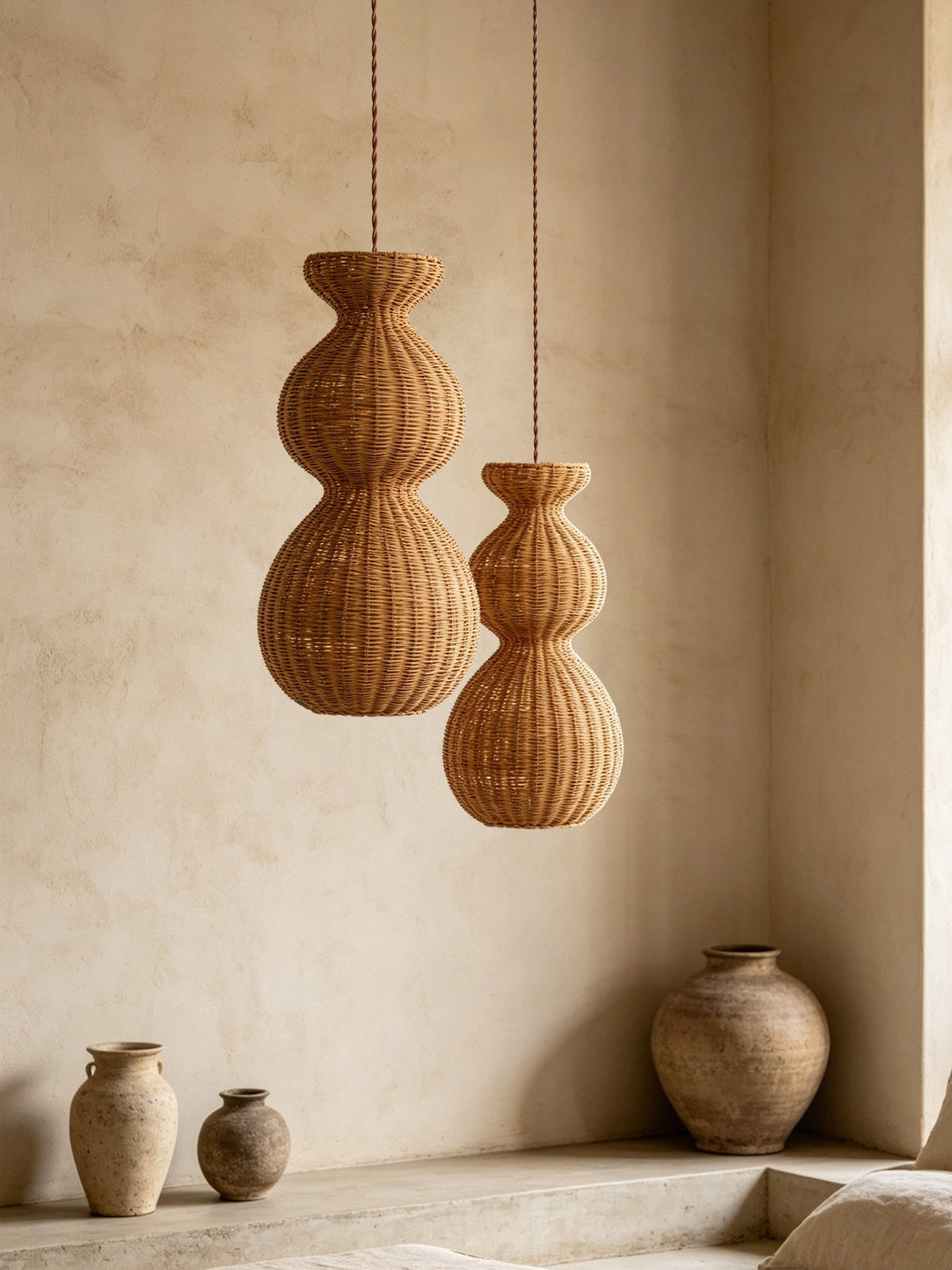 Rattan Pendant Light Dining Room — Pendant Light | Maison Monashee — view 5