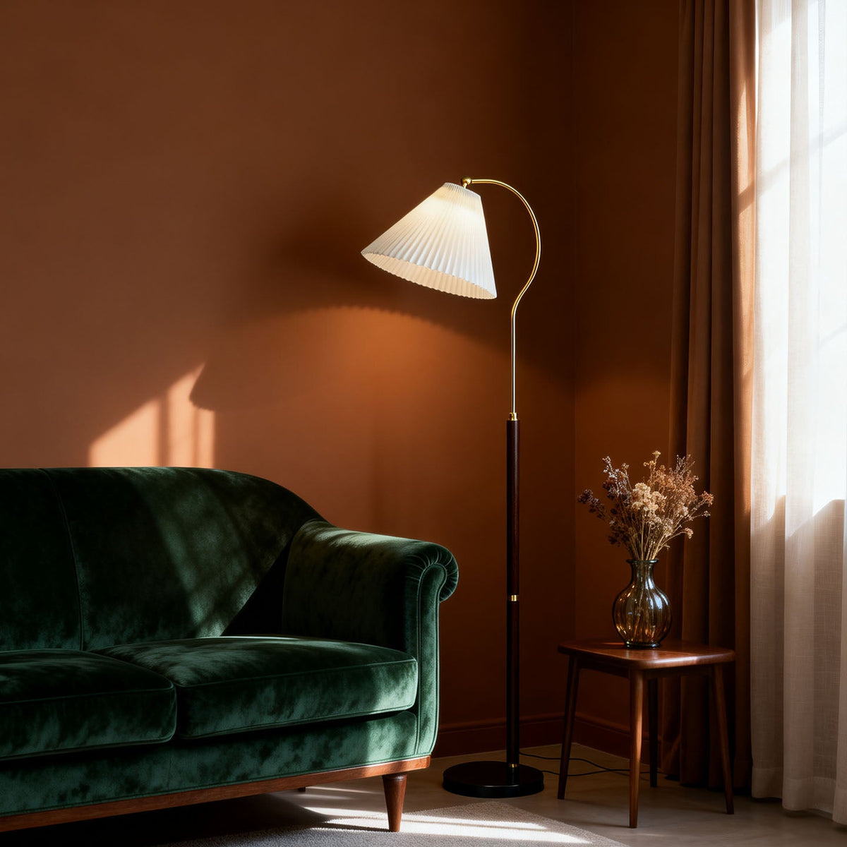 White Mid-Century Floor Lamp — Floor Lamp | Maison Monashee — view 4