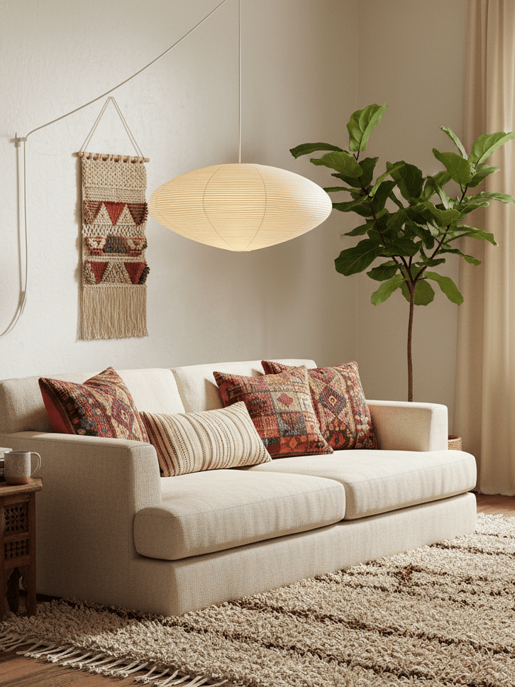 Washi Paper Pendant Light — Pendant Light | Maison Monashee — view 11