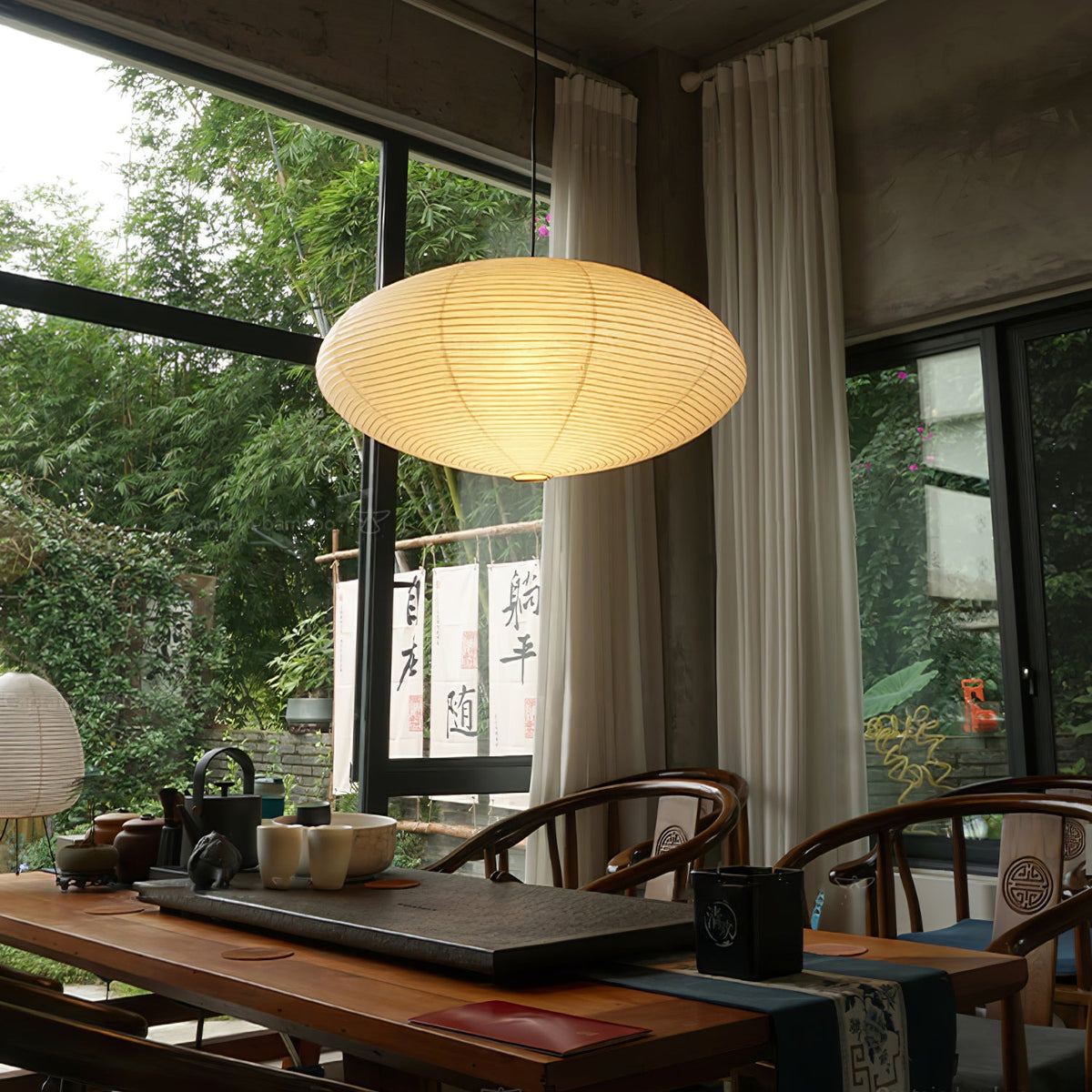 Washi Paper Pendant Light — Pendant Light | Maison Monashee — view 17