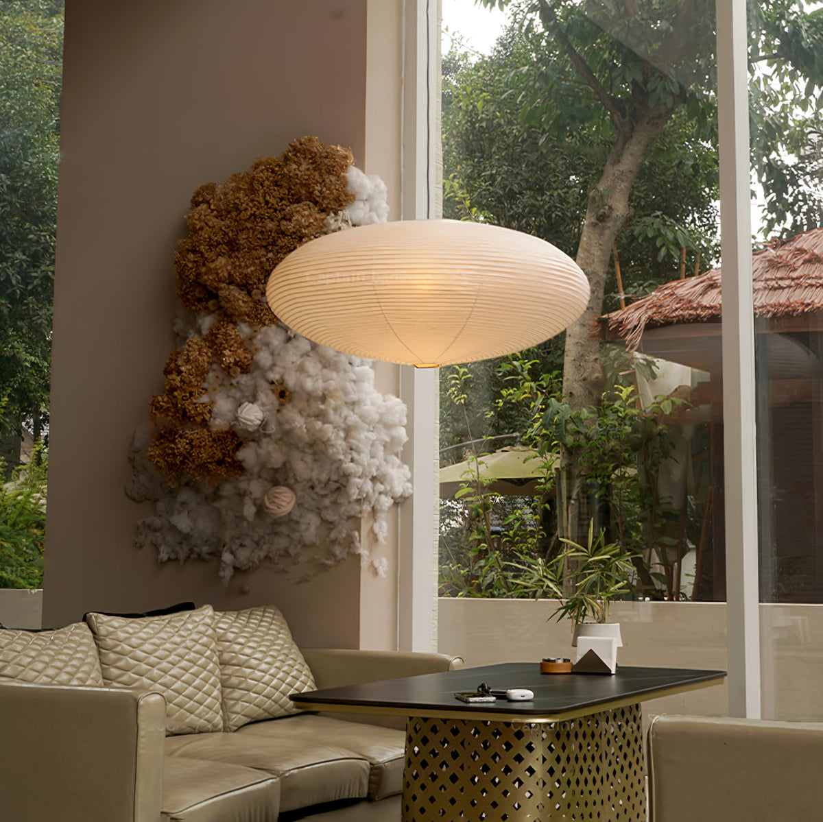 Washi Paper Pendant Light — Pendant Light | Maison Monashee — view 14