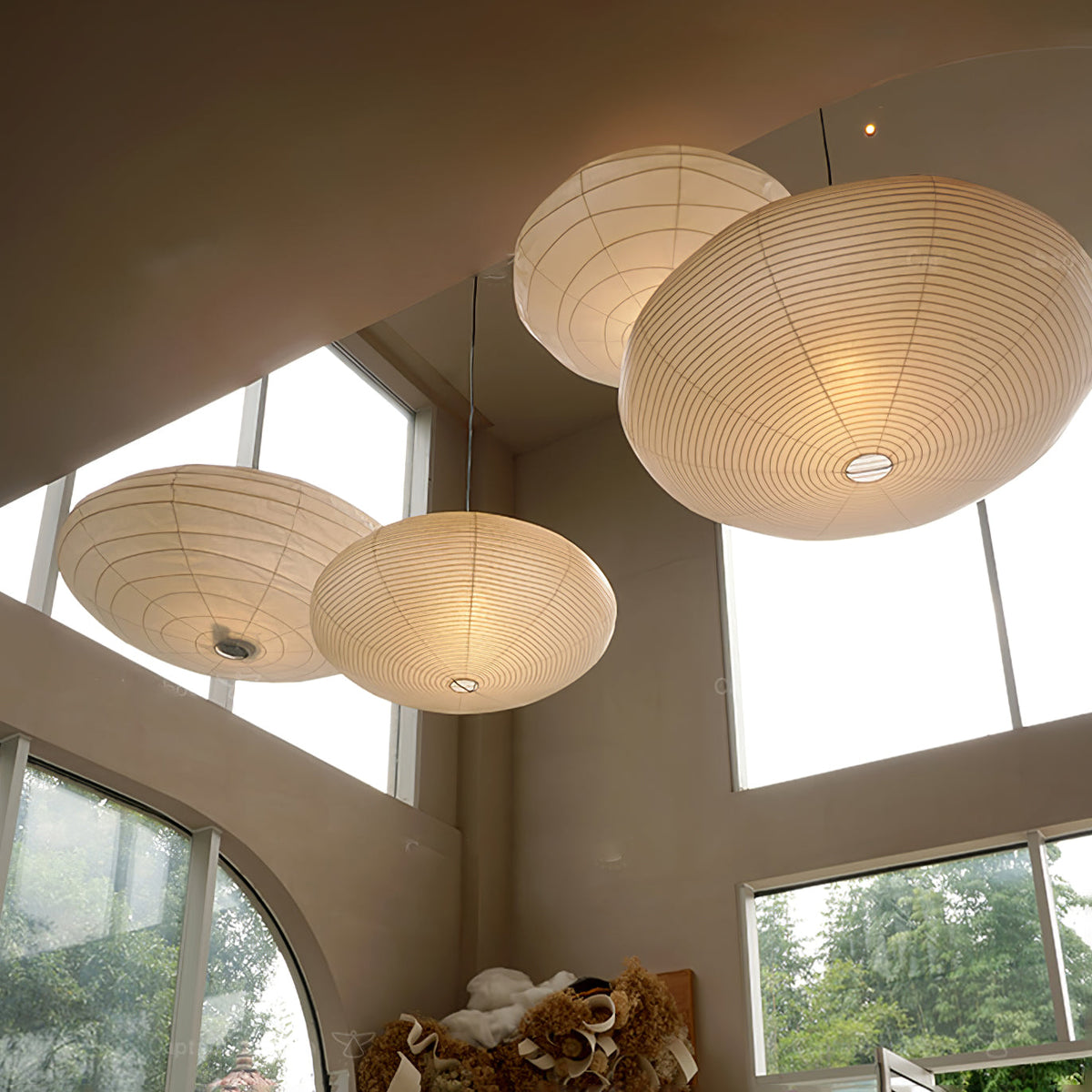 Washi Paper Pendant Light — Pendant Light | Maison Monashee — view 12