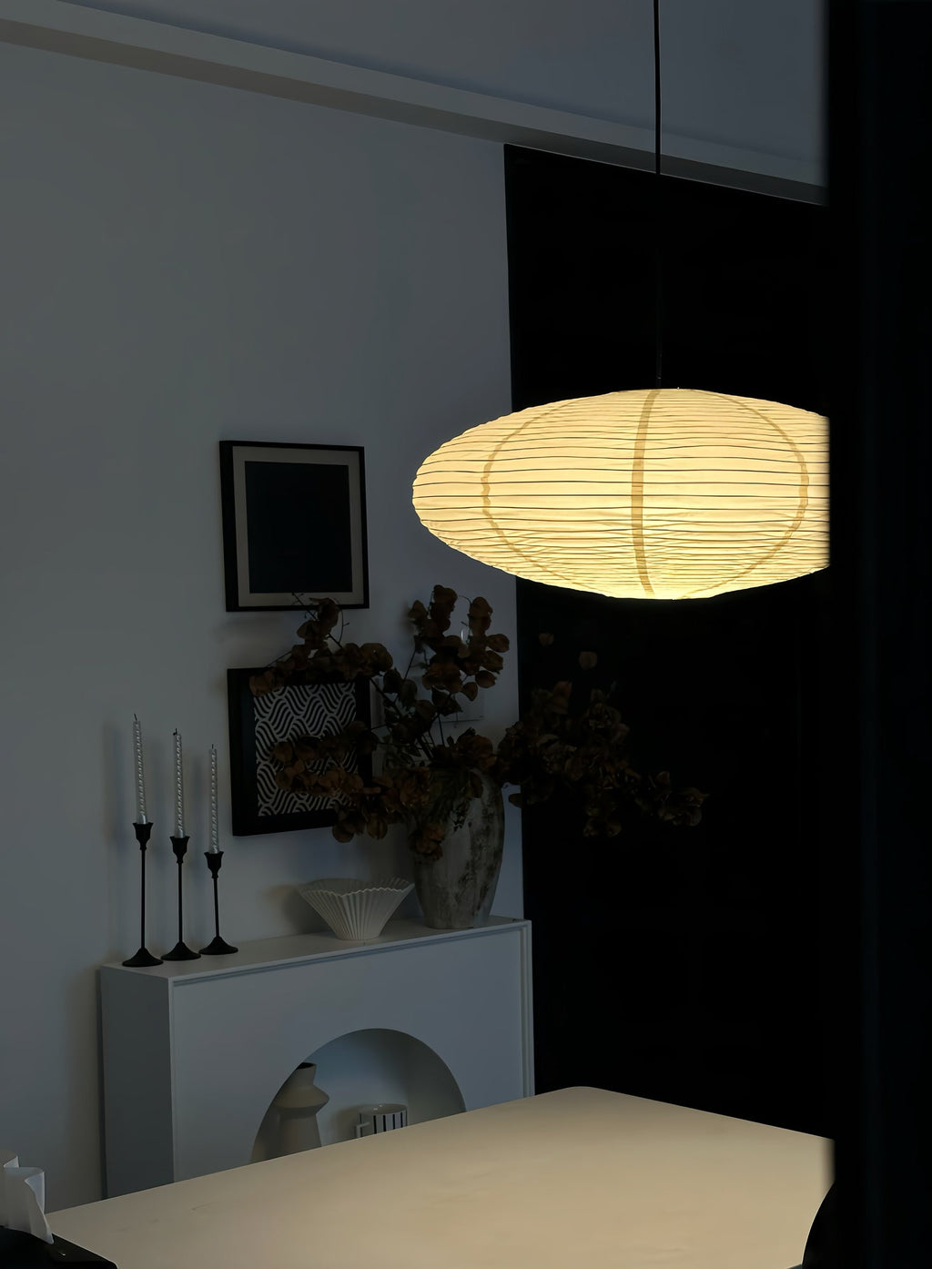 Washi Paper Pendant Light — Pendant Light | Maison Monashee — view 48