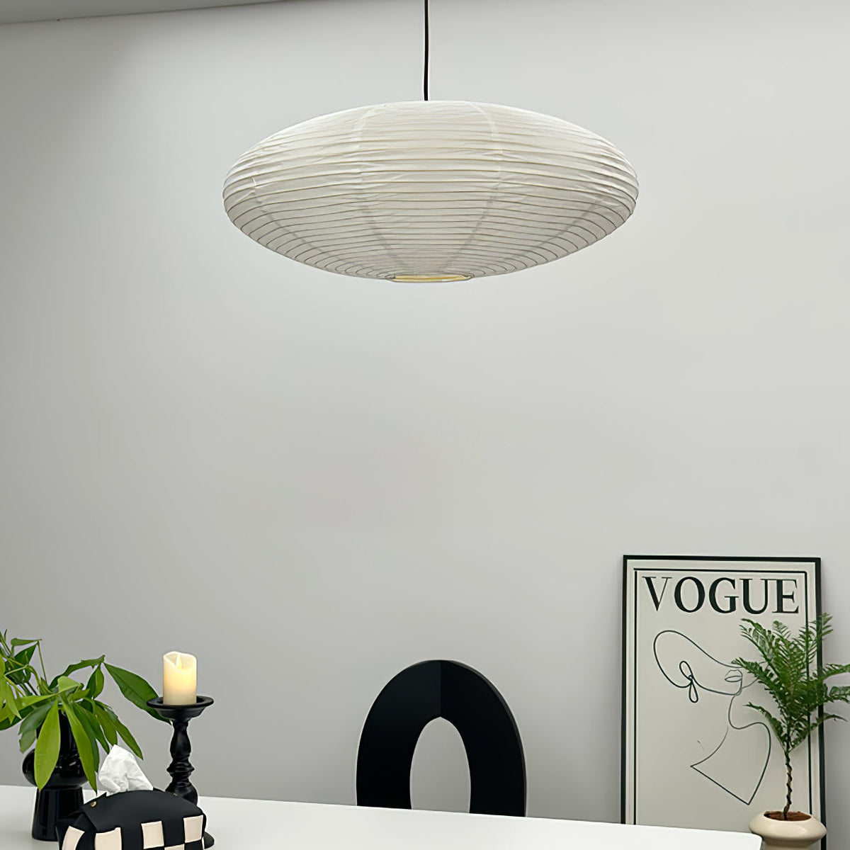 Washi Paper Pendant Light — Pendant Light | Maison Monashee — view 46