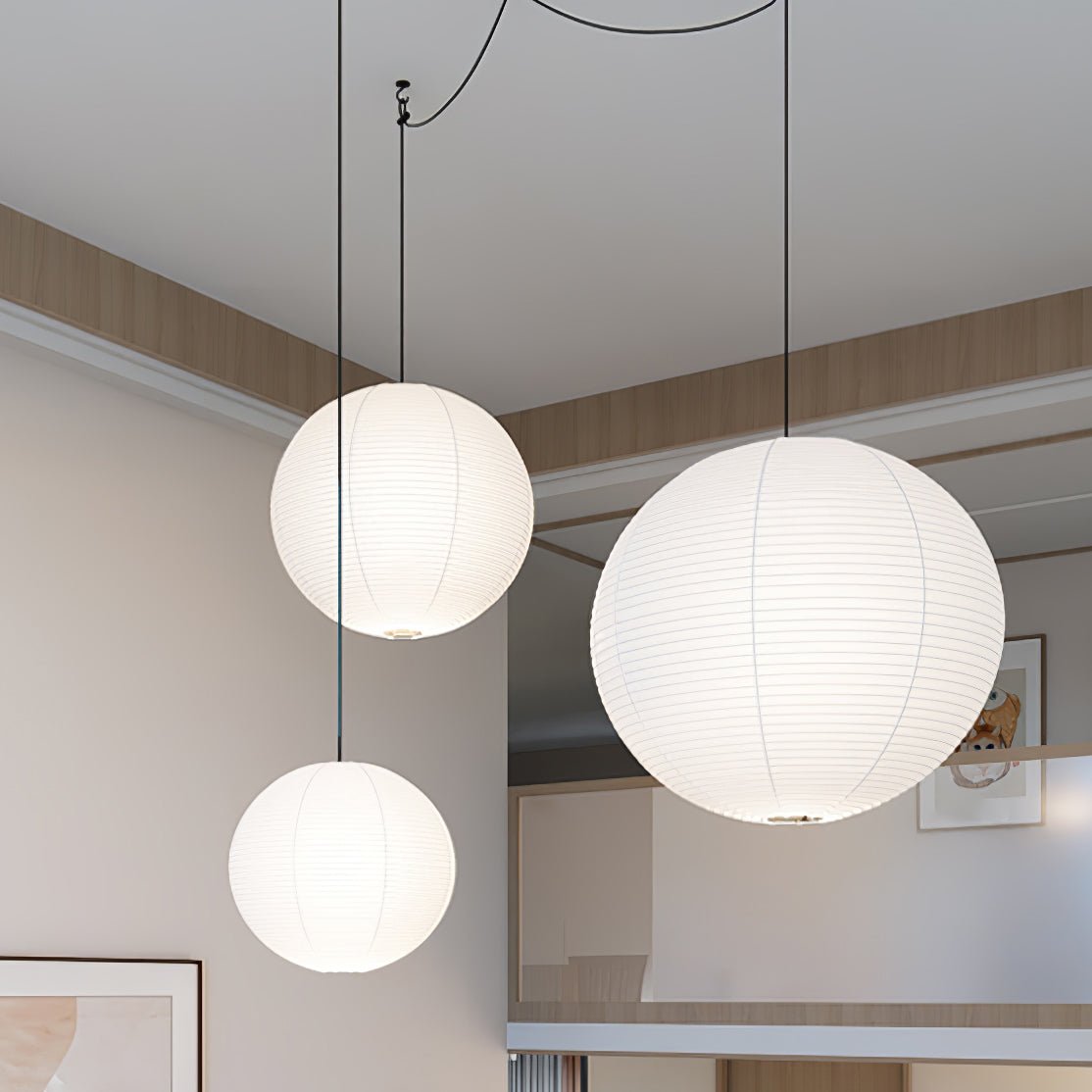 Paper Globe Pendant Lighting — Pendant Light | Maison Monashee — view 4