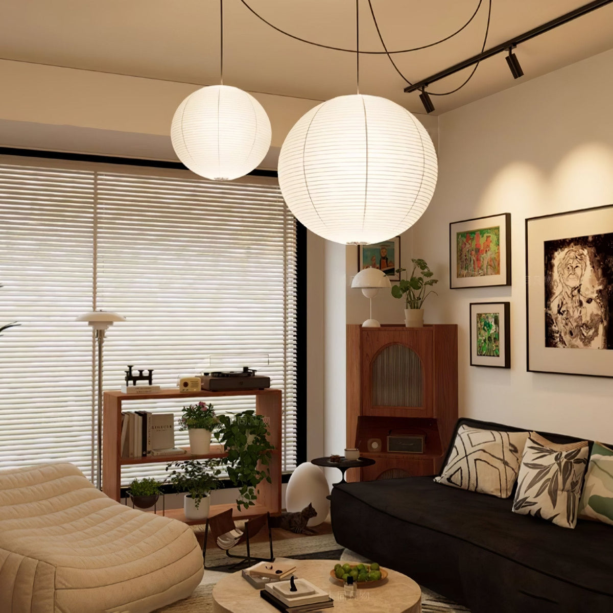 Paper Globe Pendant Lighting — Pendant Light | Maison Monashee — view 7
