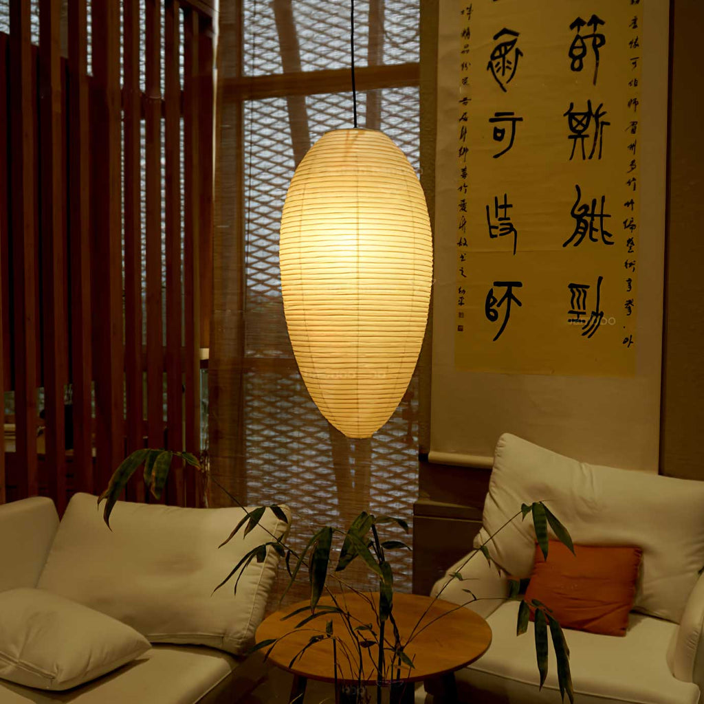Japanese Paper Lantern Pendant Light — Pendant Light | Maison Monashee — view 25