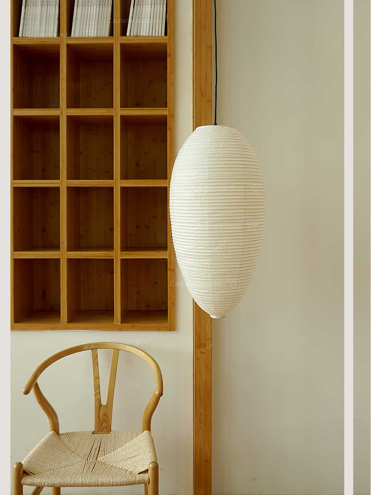 Japanese Paper Lantern Pendant Light — Pendant Light | Maison Monashee — view 27