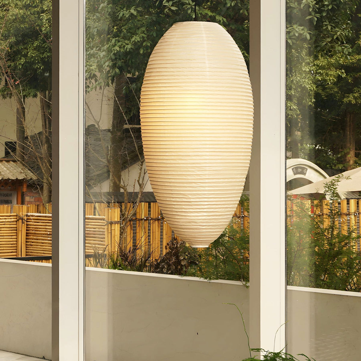 Japanese Paper Lantern Pendant Light — Pendant Light | Maison Monashee — view 14