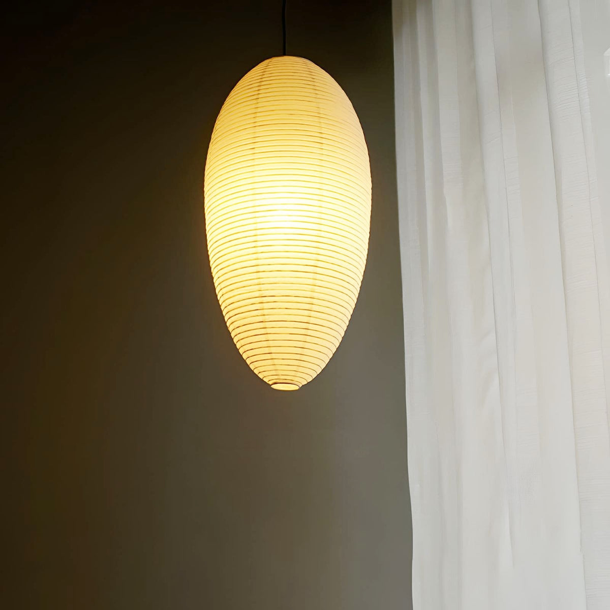 Japanese Paper Lantern Pendant Light — Pendant Light | Maison Monashee — view 16
