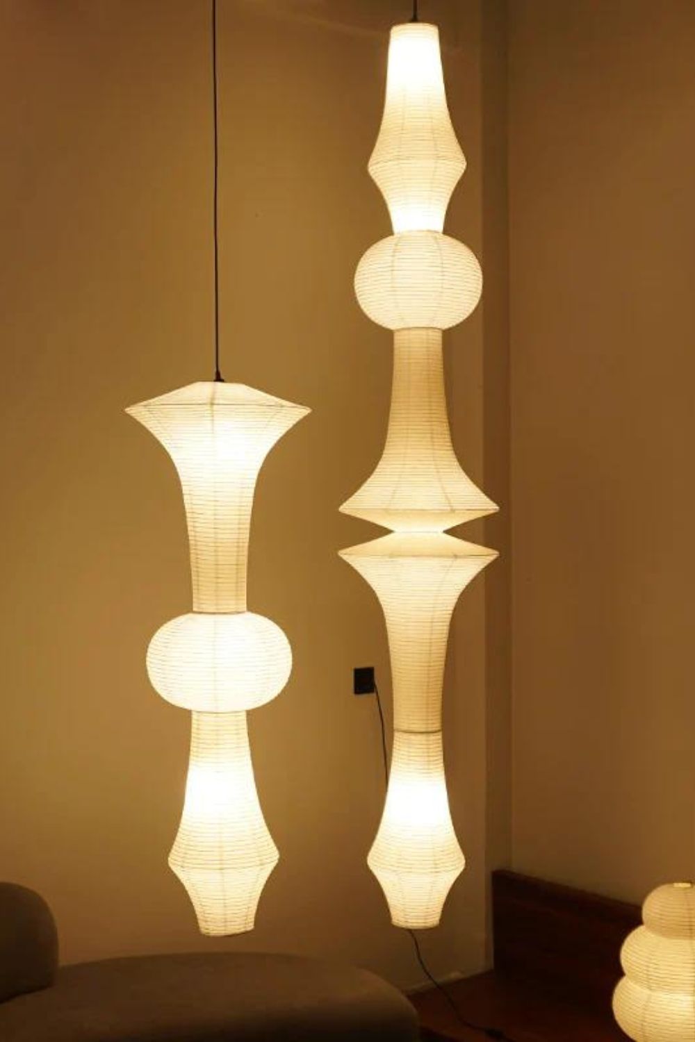 Paper Lantern Pendant Light Plug-In — Pendant Light | Maison Monashee — view 36