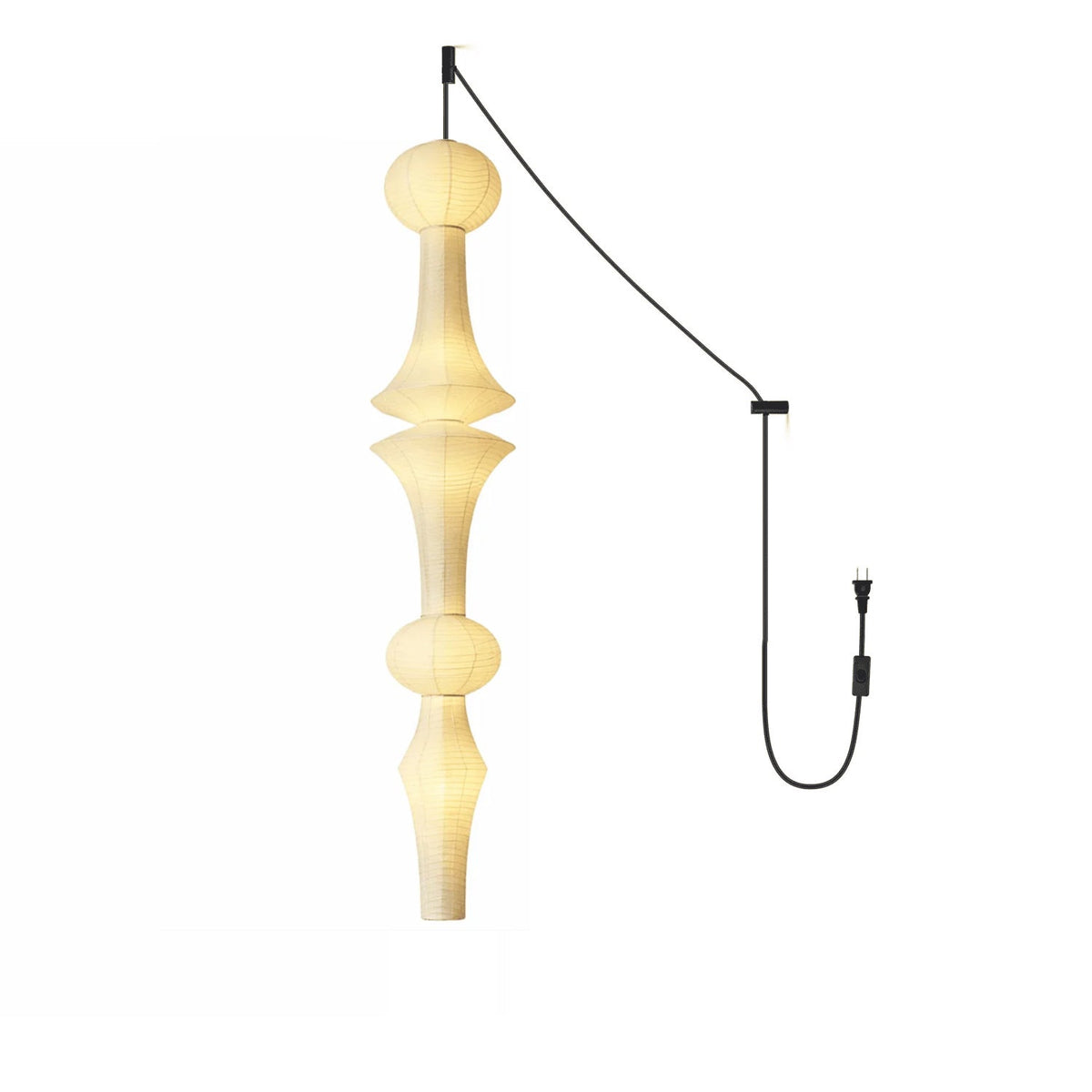 Paper Lantern Pendant Light Plug-In — Pendant Light | Maison Monashee — view 38