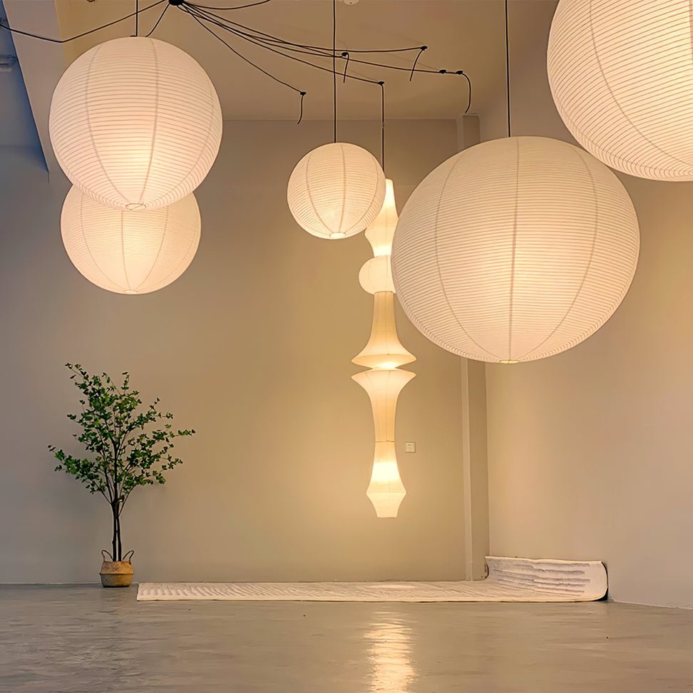 Paper Lantern Pendant Light Plug-In — Pendant Light | Maison Monashee — view 2
