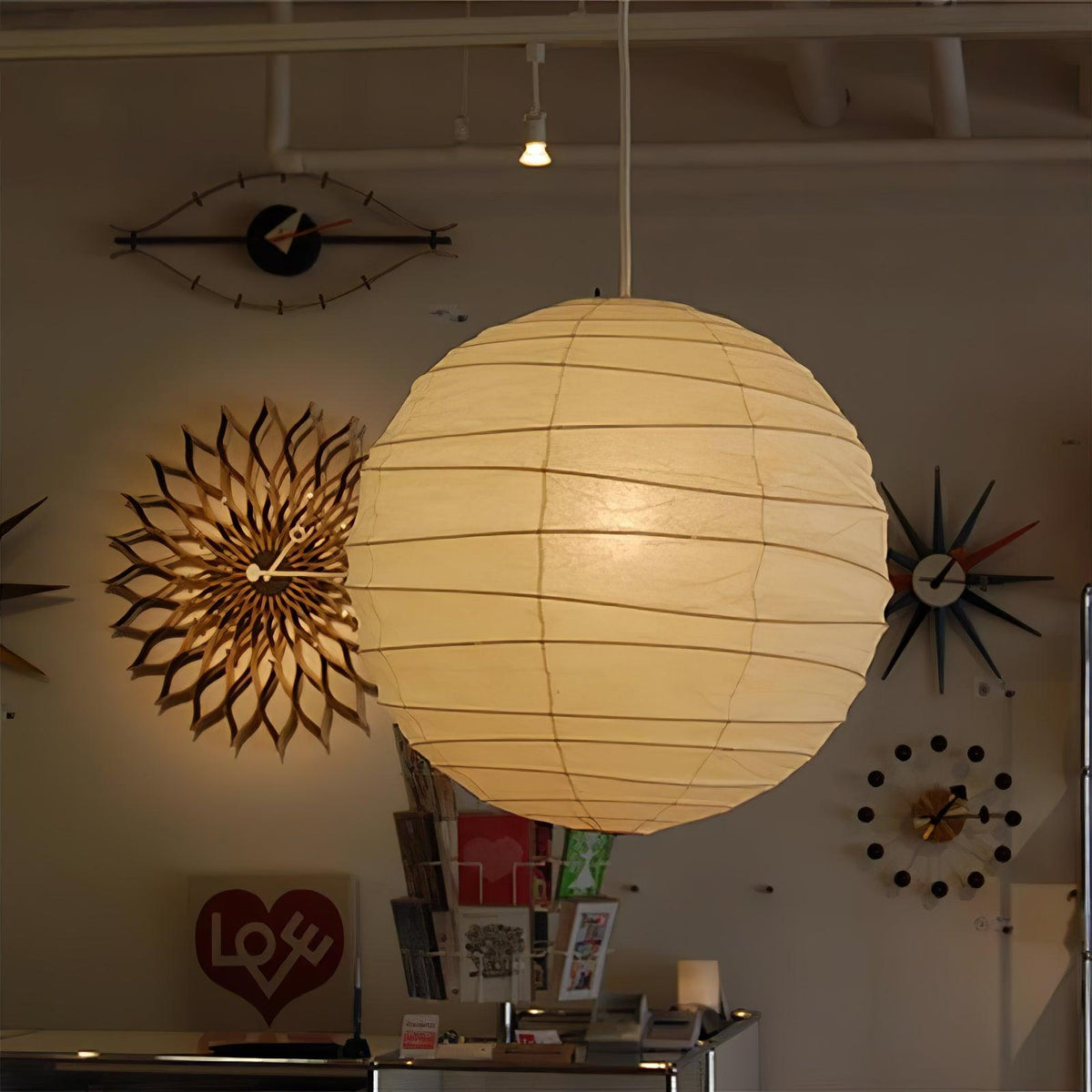 Modern Paper Pendant Light — Pendant Light | Maison Monashee — view 5
