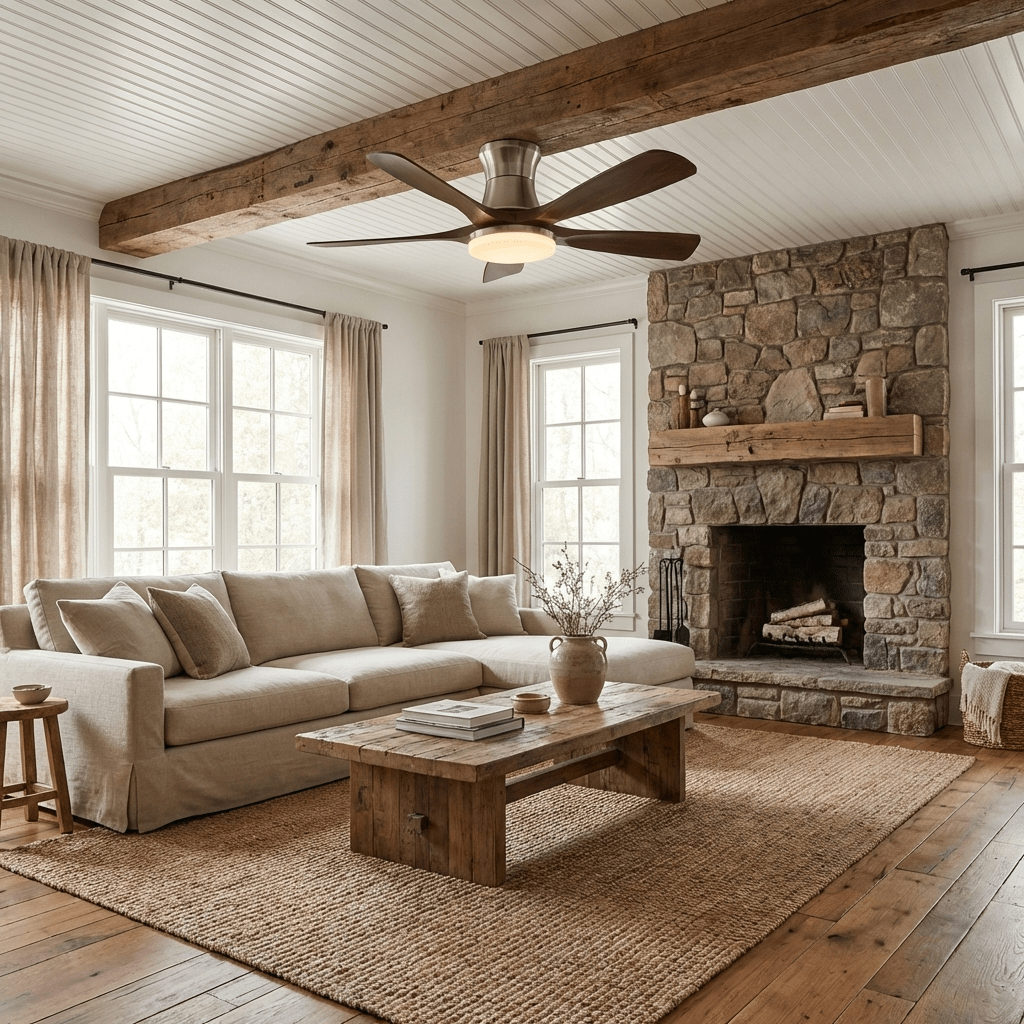 Large Modern Ceiling Fan with Light — Ceiling Fan | Maison Monashee — view 5
