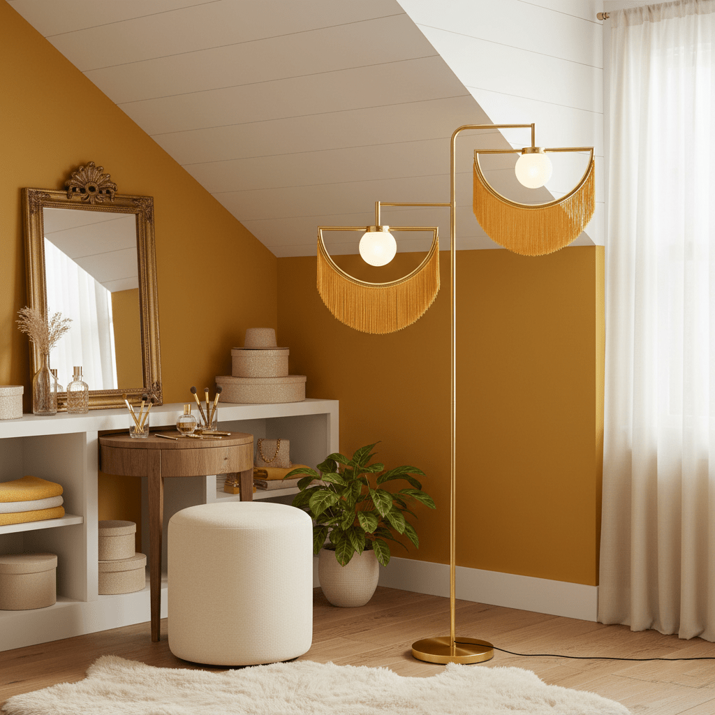 Gold Globe Floor Lamp — Floor Lamp | Maison Monashee — view 6