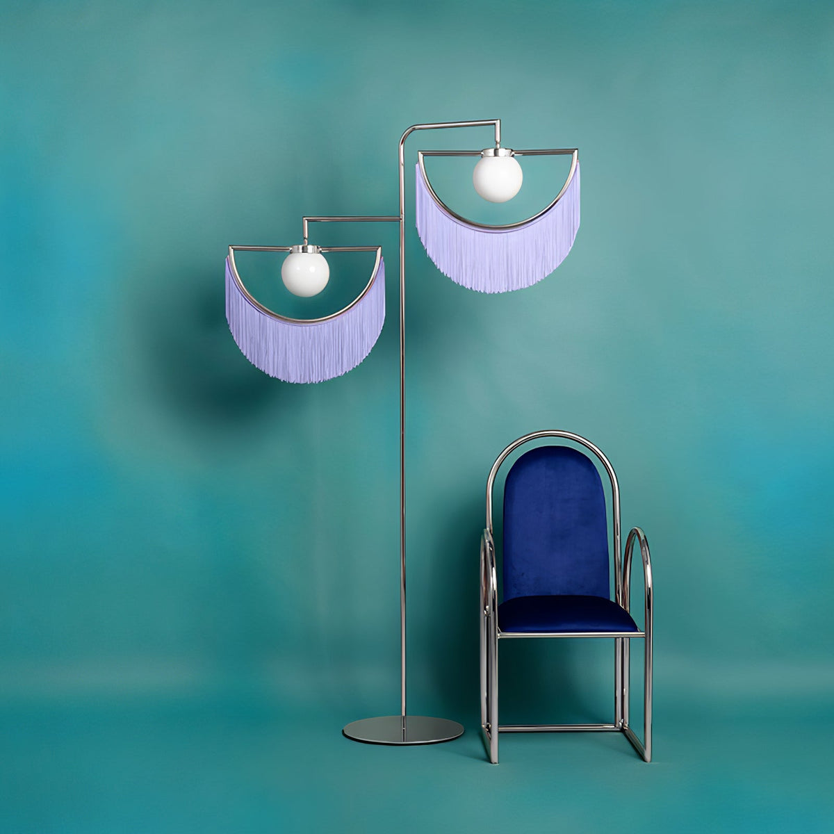 Gold Globe Floor Lamp — Floor Lamp | Maison Monashee — view 29