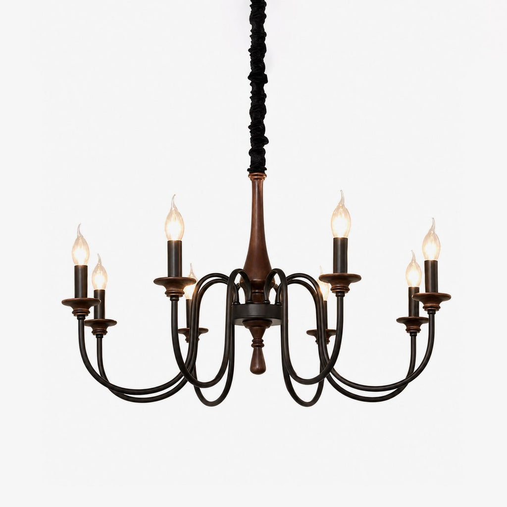 Wrought Iron Candle Chandelier — Chandelier | Maison Monashee
