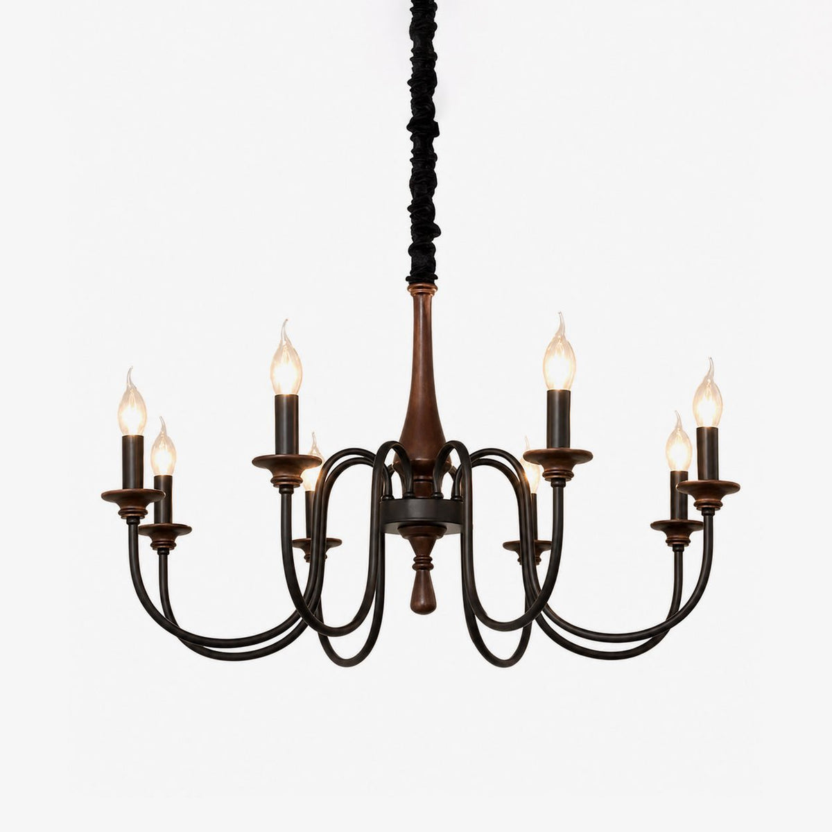 Wrought Iron Candle Chandelier — Chandelier | Maison Monashee