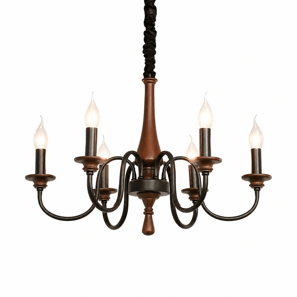 Wrought Iron Candle Chandelier — Chandelier | Maison Monashee — view 11