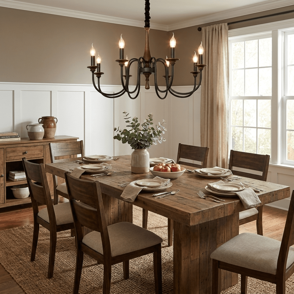Wrought Iron Candle Chandelier — Chandelier | Maison Monashee — view 3