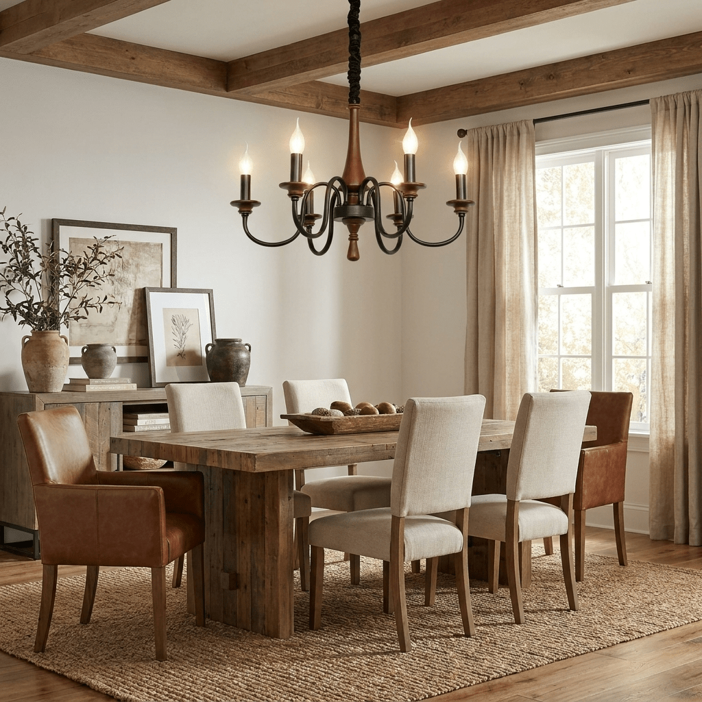Wrought Iron Candle Chandelier — Chandelier | Maison Monashee — view 2