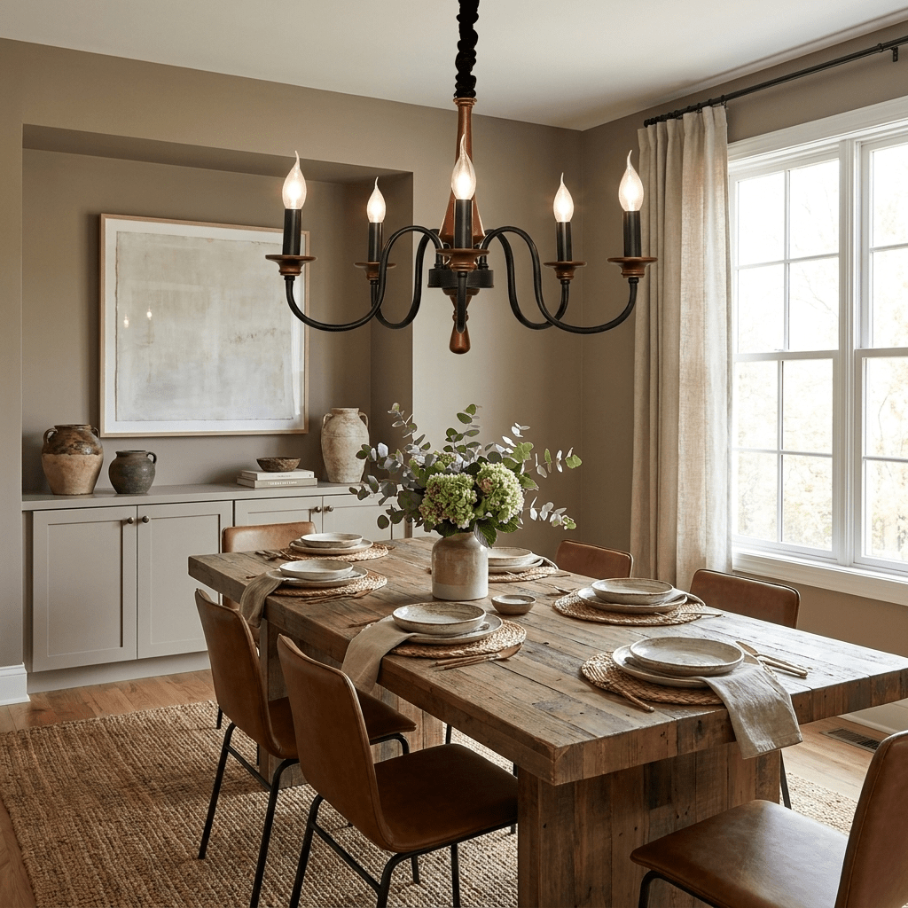 Wrought Iron Candle Chandelier — Chandelier | Maison Monashee — view 7