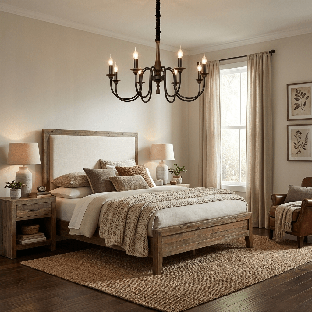 Wrought Iron Candle Chandelier — Chandelier | Maison Monashee — view 4