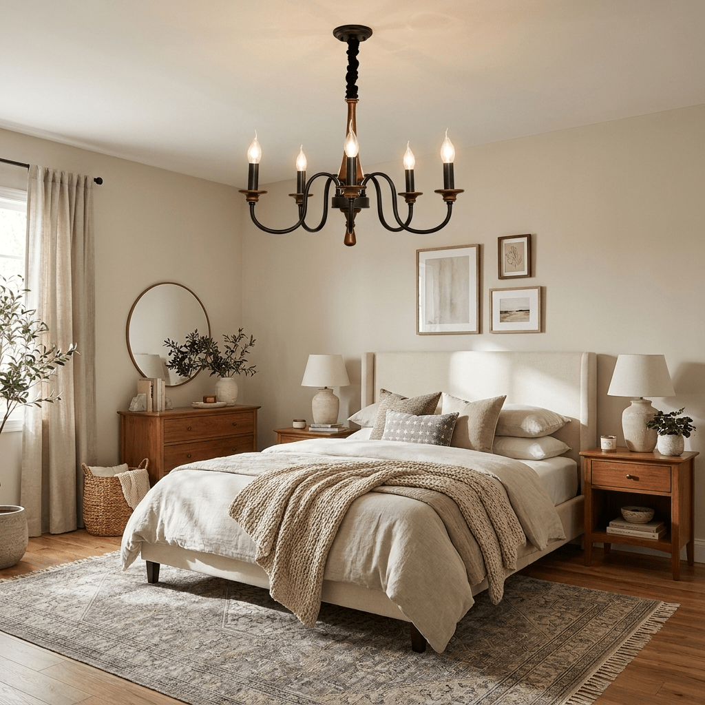 Wrought Iron Candle Chandelier — Chandelier | Maison Monashee — view 8
