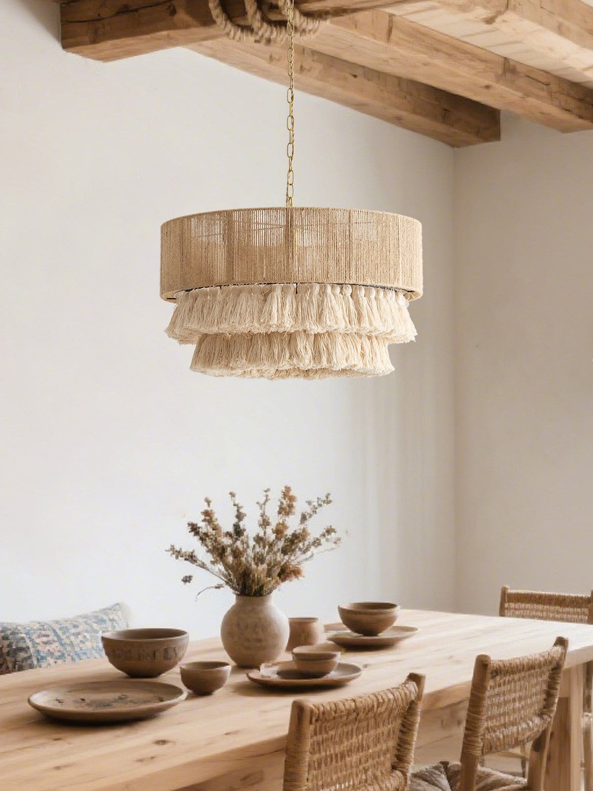 Jute Rope Pendant Light — Pendant Light | Maison Monashee — view 9