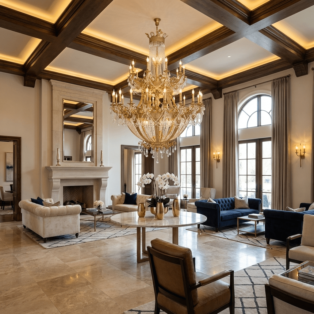 Brass Foyer Chandelier — Chandelier | Maison Monashee — view 7
