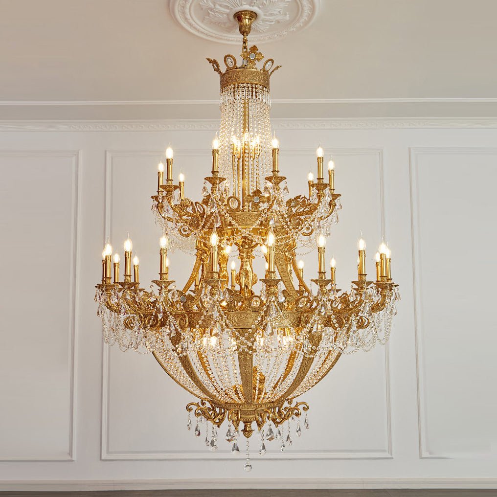 Brass Foyer Chandelier — Chandelier | Maison Monashee — view 9