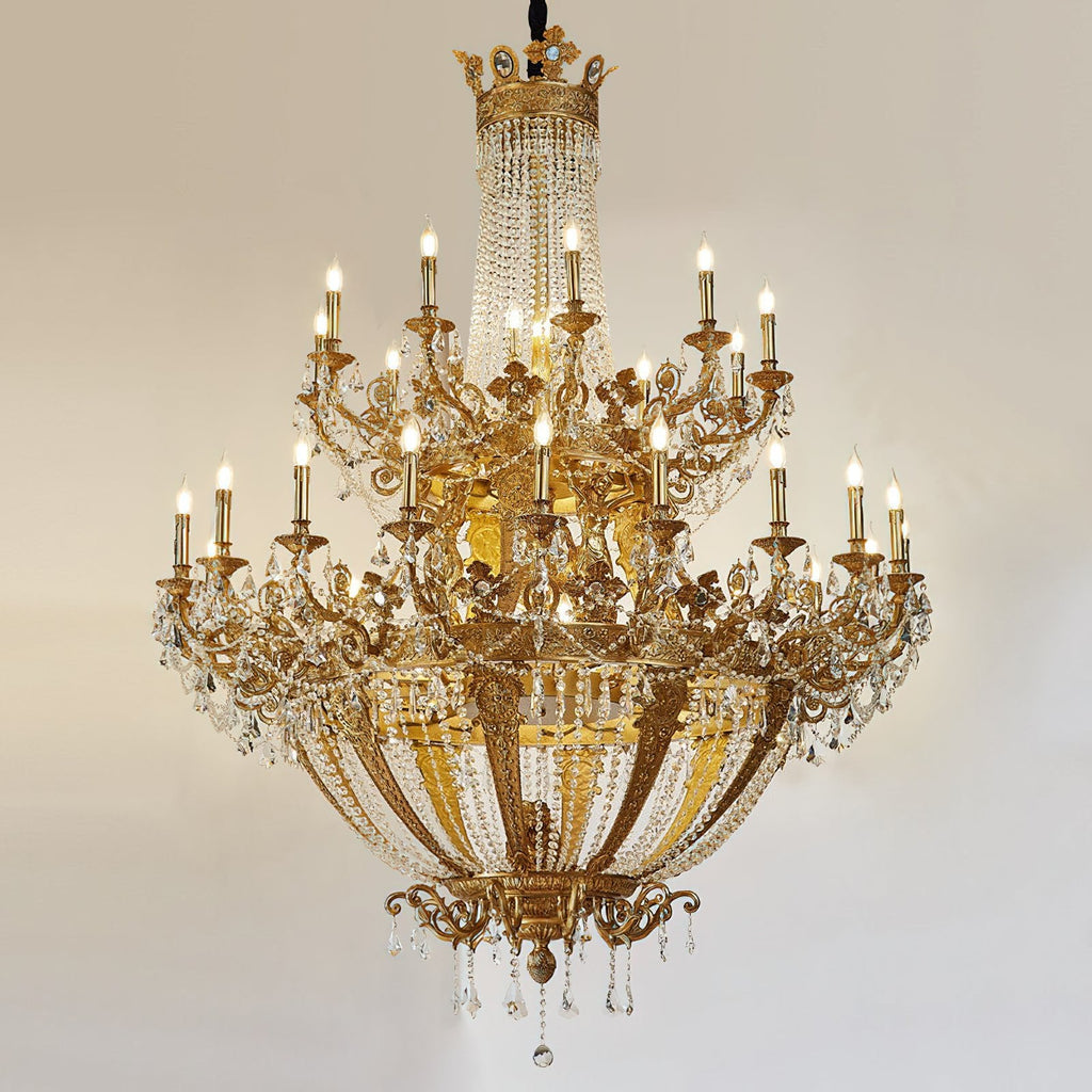 Brass Foyer Chandelier — Chandelier | Maison Monashee — view 10